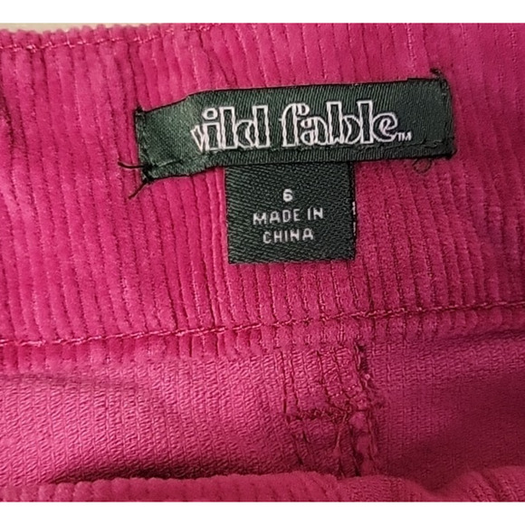 Wild Fable Corduroy‎ Mini Skirt Button Front Y2K Retro Indie Colorful 70s Size 6 - Picture 5 of 9
